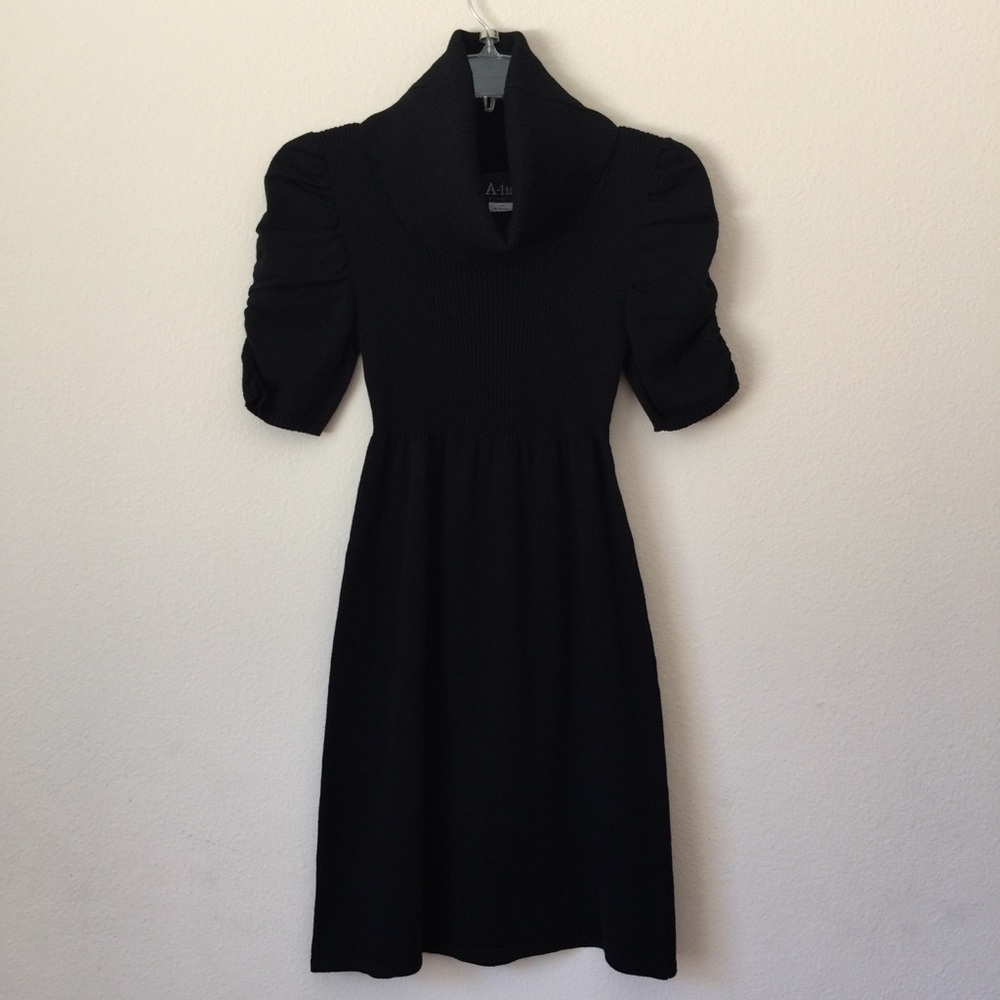 A-list - Black Cowl Neck Knit Dress